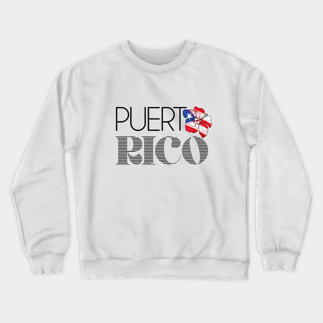 Boricua Flag Amapola of Puerto Rico Crewneck Sweatshirt by PrettyVocal